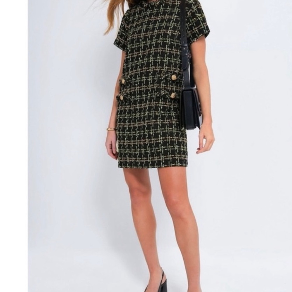 NWT Tuckernuck Holly Tinsel Short Sleeve mini Jackie dress
